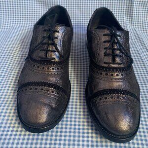 Fratelli Rossetti Silver and Black Women's Oxford - Size 37.5 IT (7-7.5 US)